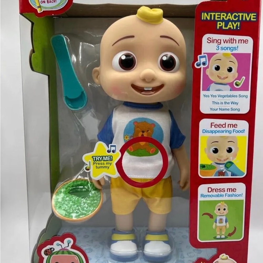 Interactive Singing Doll with Blue Outfit and Yellow Hair